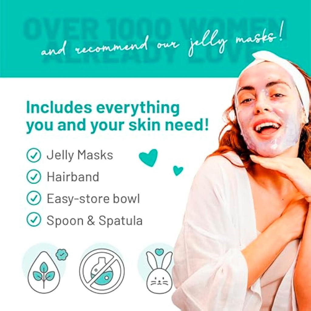 BRÜUN Hyaluronic Acid Jelly Mask – Peel-Off Rubber Face Mask (23 fl oz)