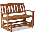 Furinno New Mexico Outdoor Glider – Hardwood Patio Bench, Teak Oil Finish