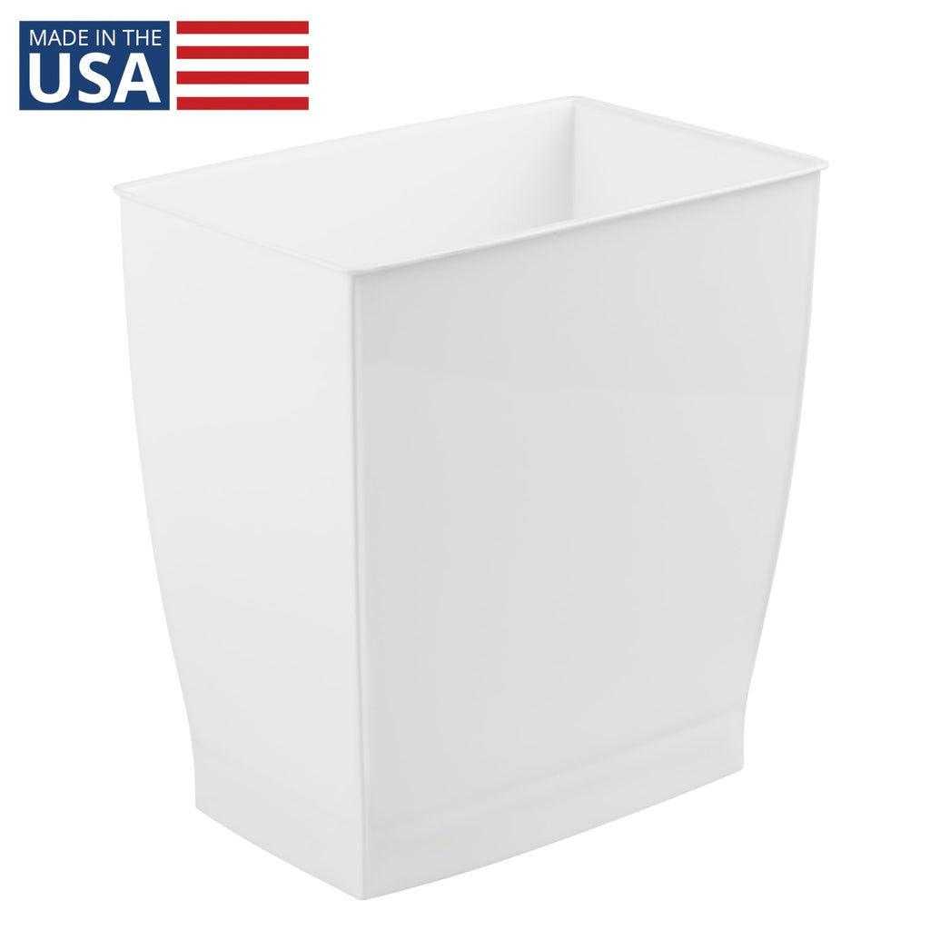 iDesign Mono Rubbish Bin, Plastic, White - image 2