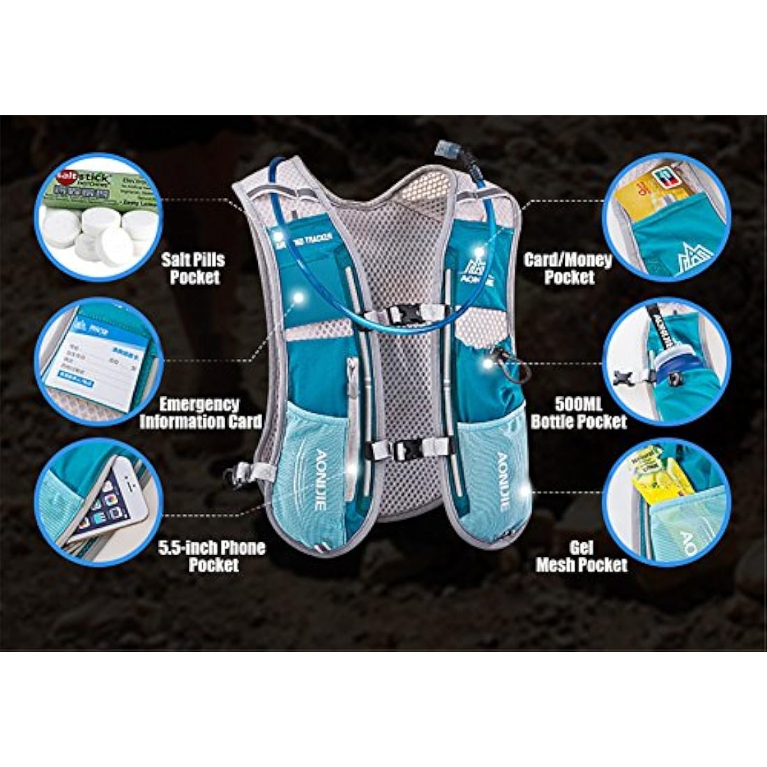 AONIJIE 5L Hydration Vest Pack – Ultralight Running & Hiking Backpack
