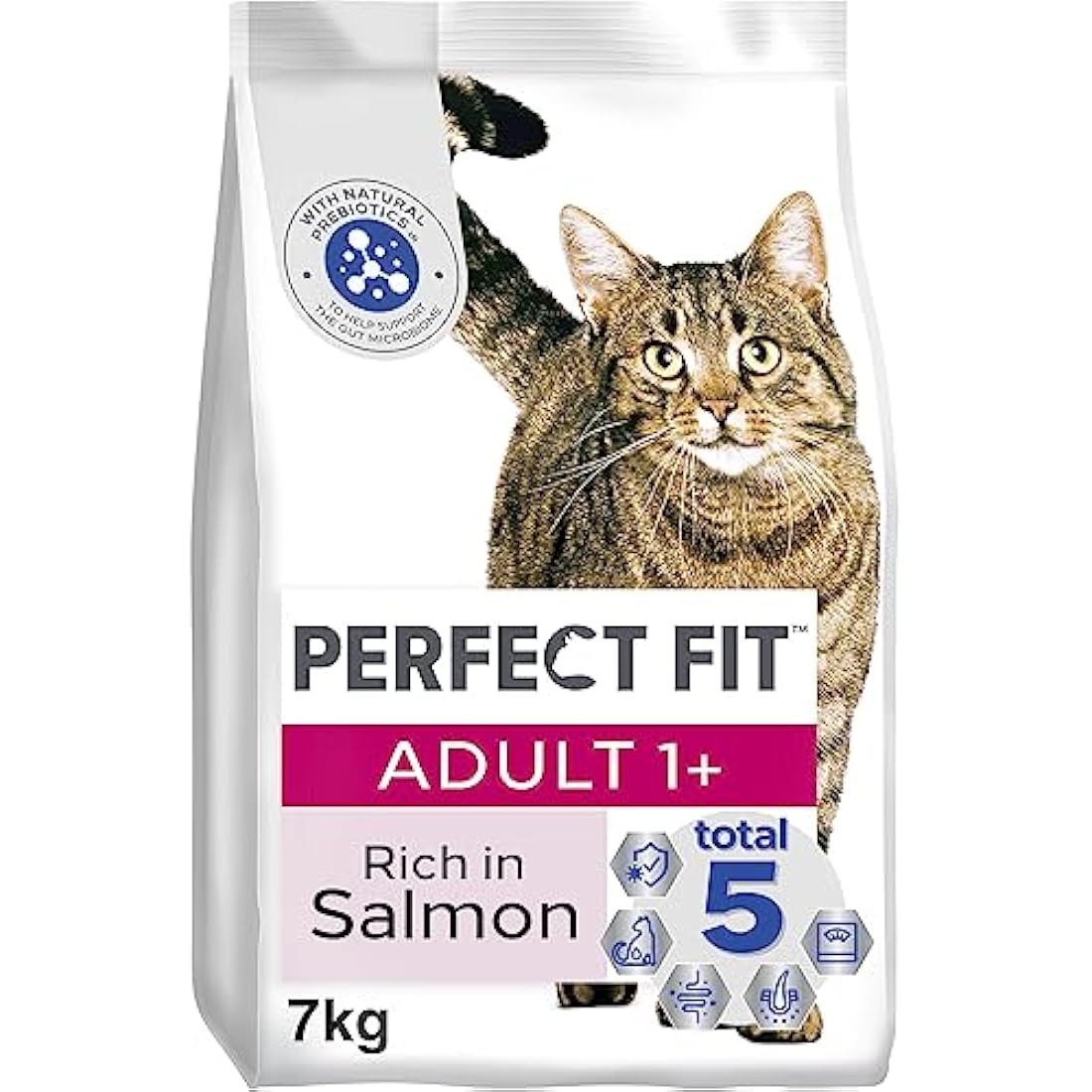 Perfect Fit Adult 1+ Dry Cat Food | Rich in Salmon | 7 kg Bag