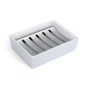 Jolof Store Ceramic Soap Dish | Stainless Steel Double Drain Tray
