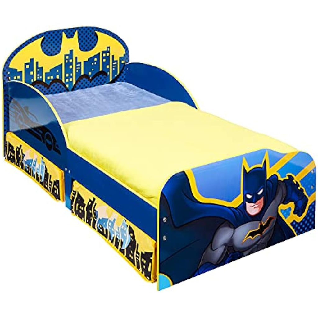Batman Kids Toddler Bed with Storage Drawers -  Blue