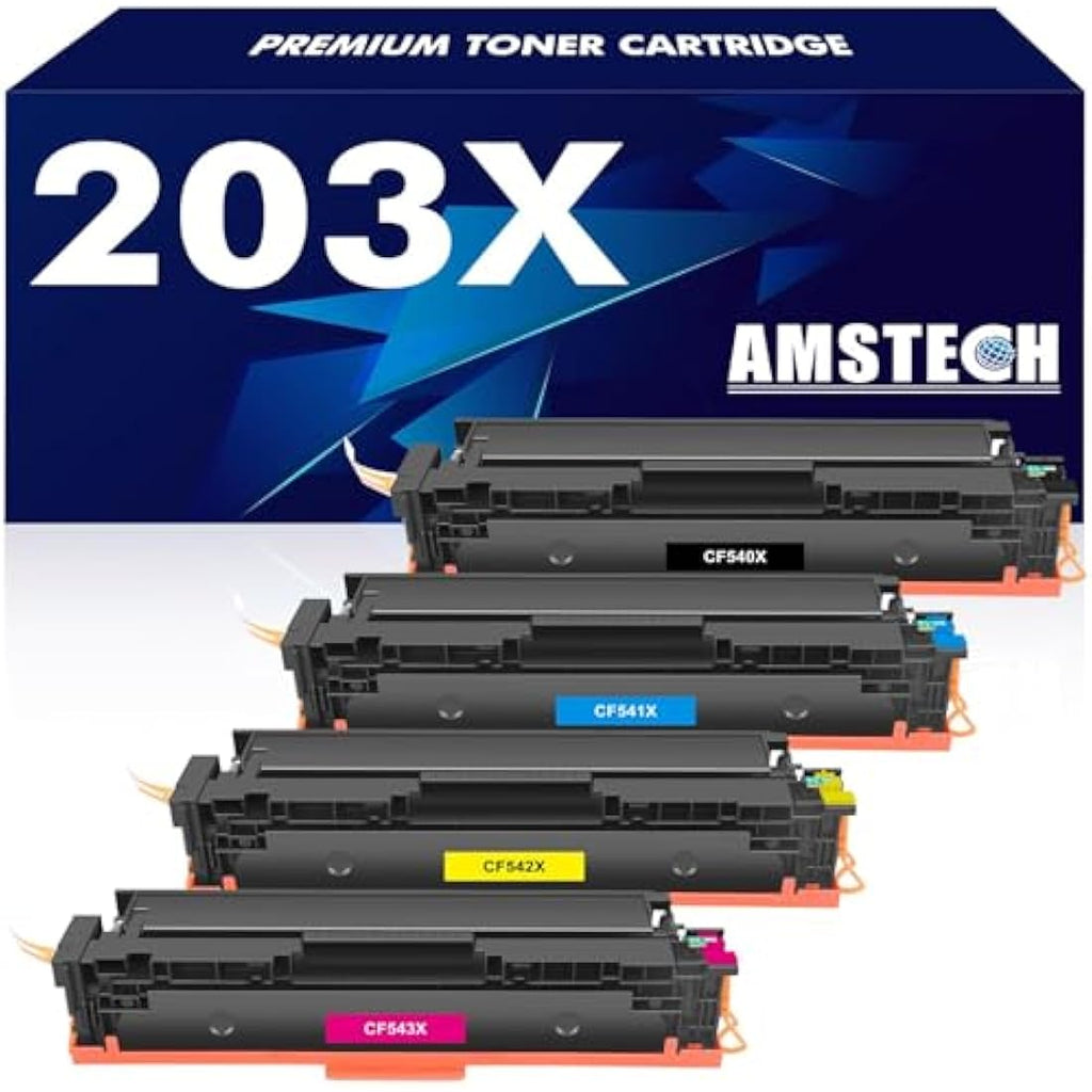 HP 203X Compatible Toner Cartridges for M281fdw M254dw | 4-Pack