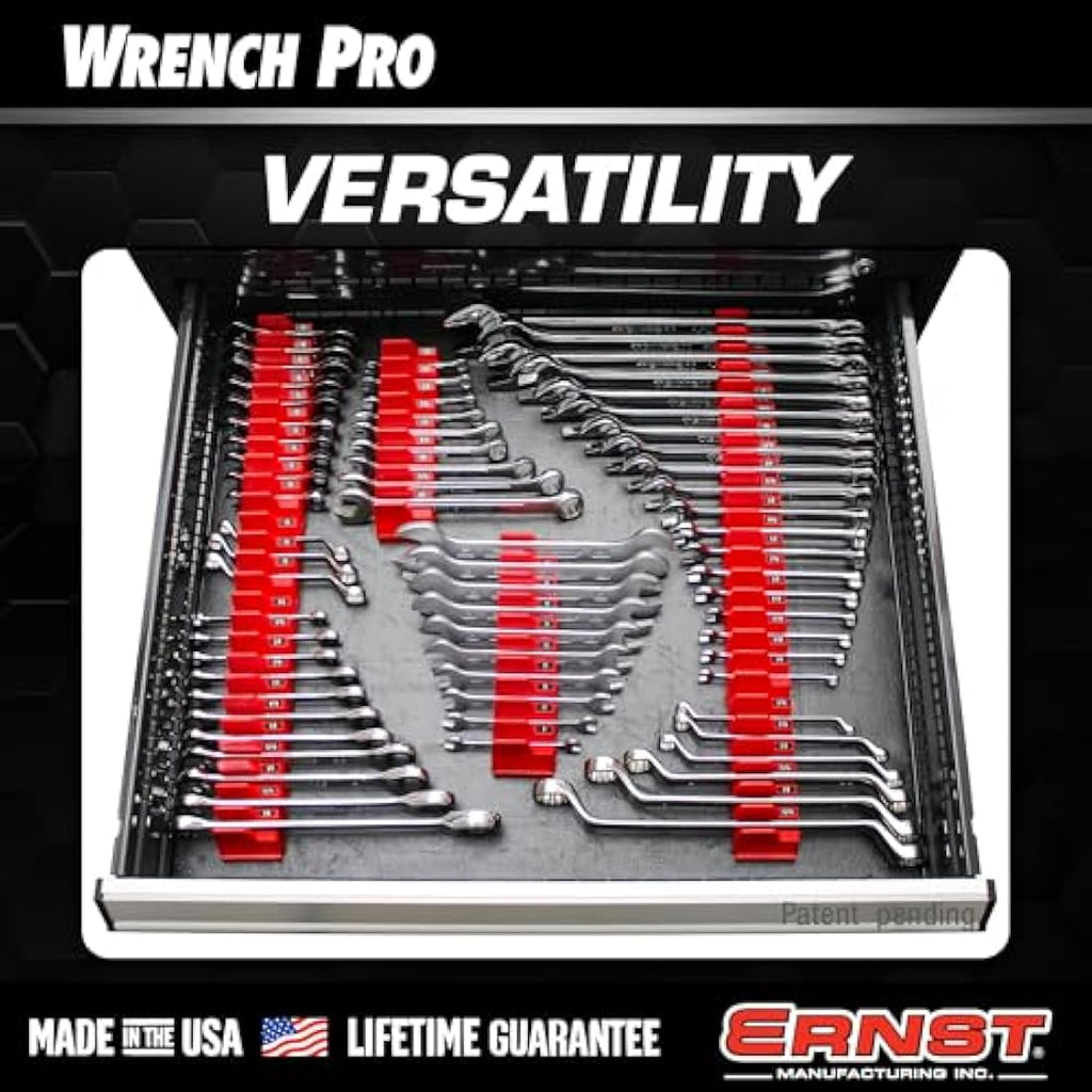 Ernst Manufacturing Magnetic Wrench Pro - Modular 40-Wrench Storage - Black