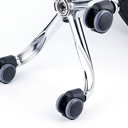 Leader Accessories Swivel Rolling Beauty Stool - Adjustable Light Grey