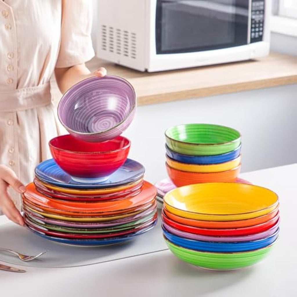 vancasso Bonita 24-Piece Dinner Set – Handpainted Stoneware for 6