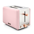 Tower Cavaletto 2-Slice Toaster | 850W Stainless Steel – Pink & Rose Gold