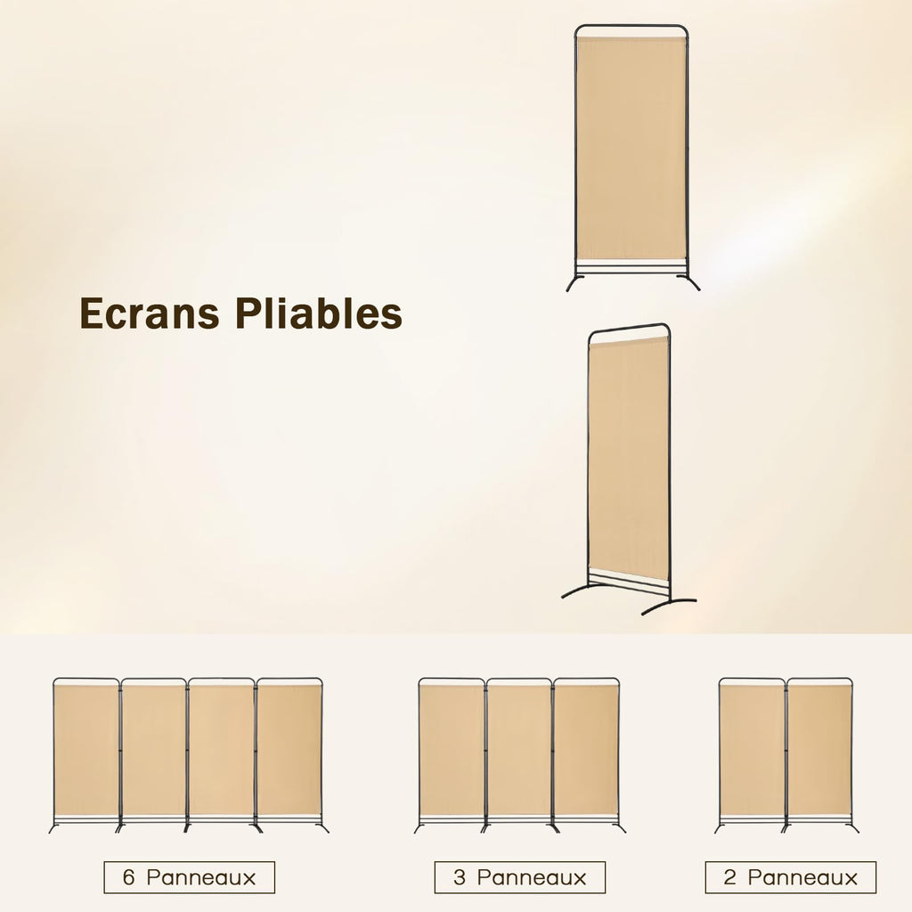 Angel Living 1 Panel Room Divider, Privacy Screen Composed of Polyester Fabric and Sturdy Iron Frame - image 5