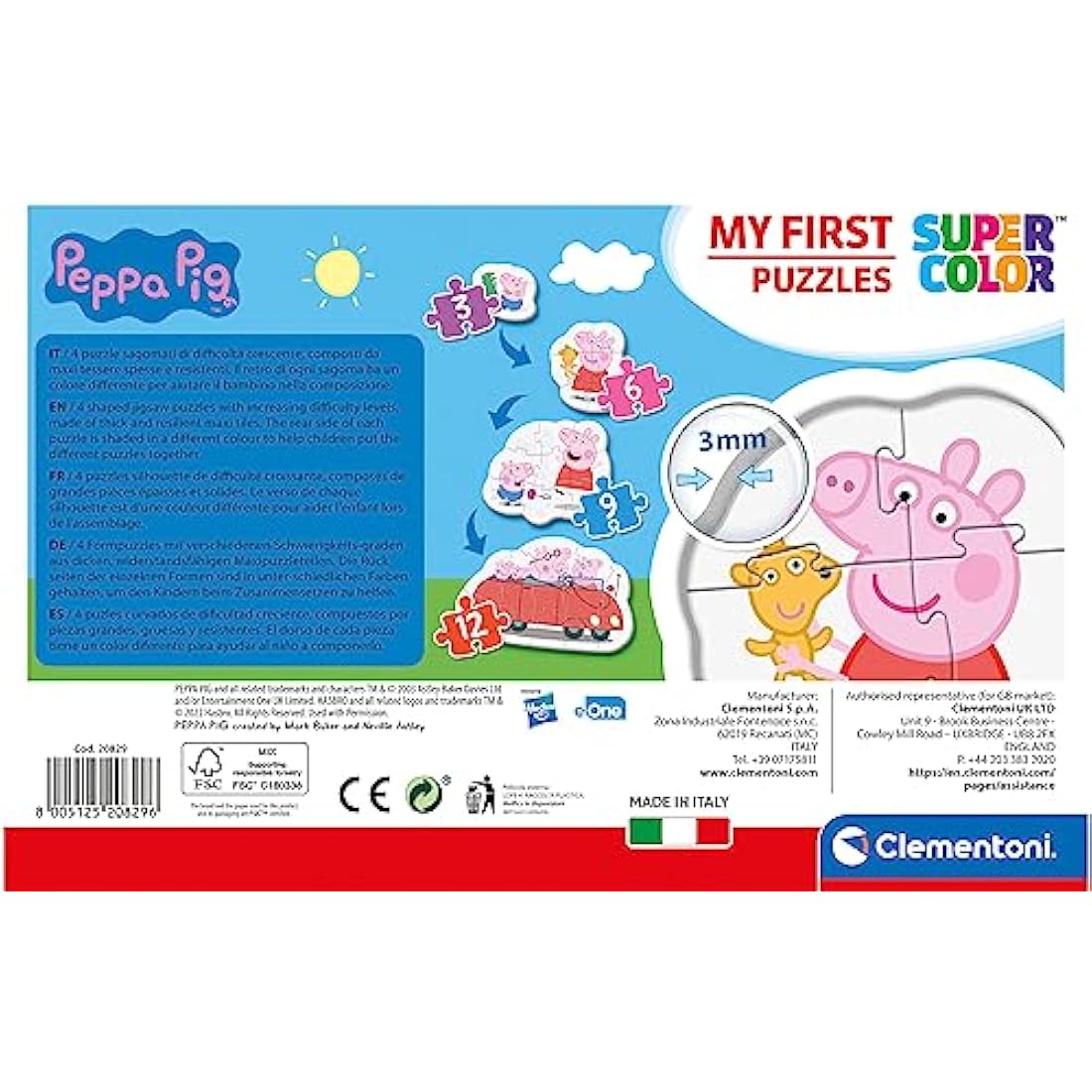 Clementoni Peppa Pig My First Jigsaw Puzzles for Toddlers - 4 Pack