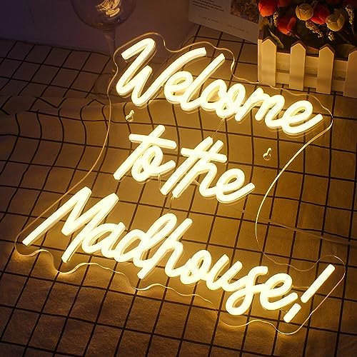 Horseneon Welcome to The Madhouse LED Neon Sign | Acrylic Wall Decor