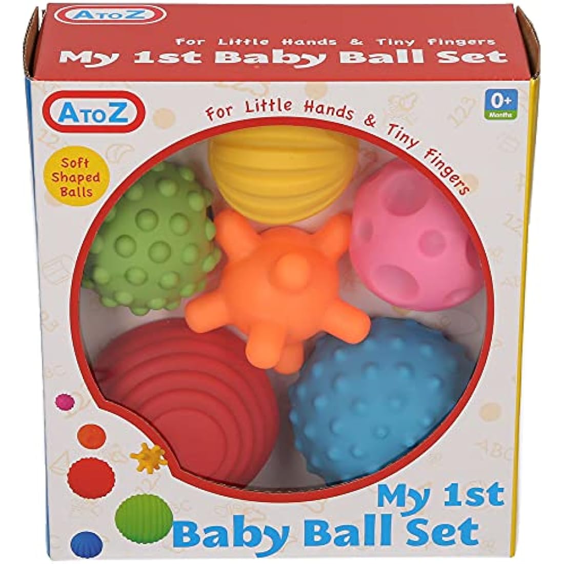 Jolof Store Sensory Soft Balls – 6 Multi-Textured Baby Tactile Toys