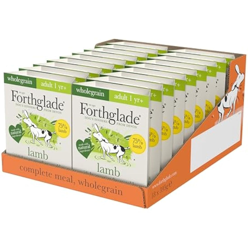 Forthglade Lamb & Brown Rice Wet Dog Food - 18 x 395g Hypoallergenic