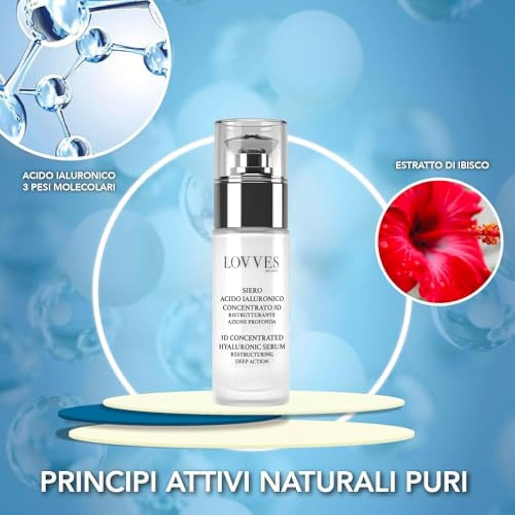 LOVVES 3D Hyaluronic Acid Serum – Anti-Aging & Anti-Wrinkle – 30ml