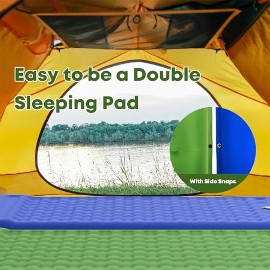 MAMBAKOTR Camping Sleeping Pad – Extra Thick Inflatable Mattress with Pump