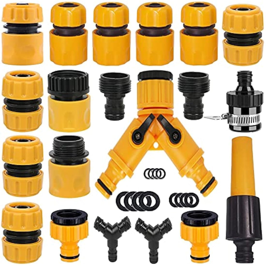 BABADU 20-Pack Garden Hose Connector Kit – Quick Connect Fittings Set