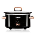 Tower 3.5L Slow Cooker with Tempered Glass Lid - Rose Gold, 210W