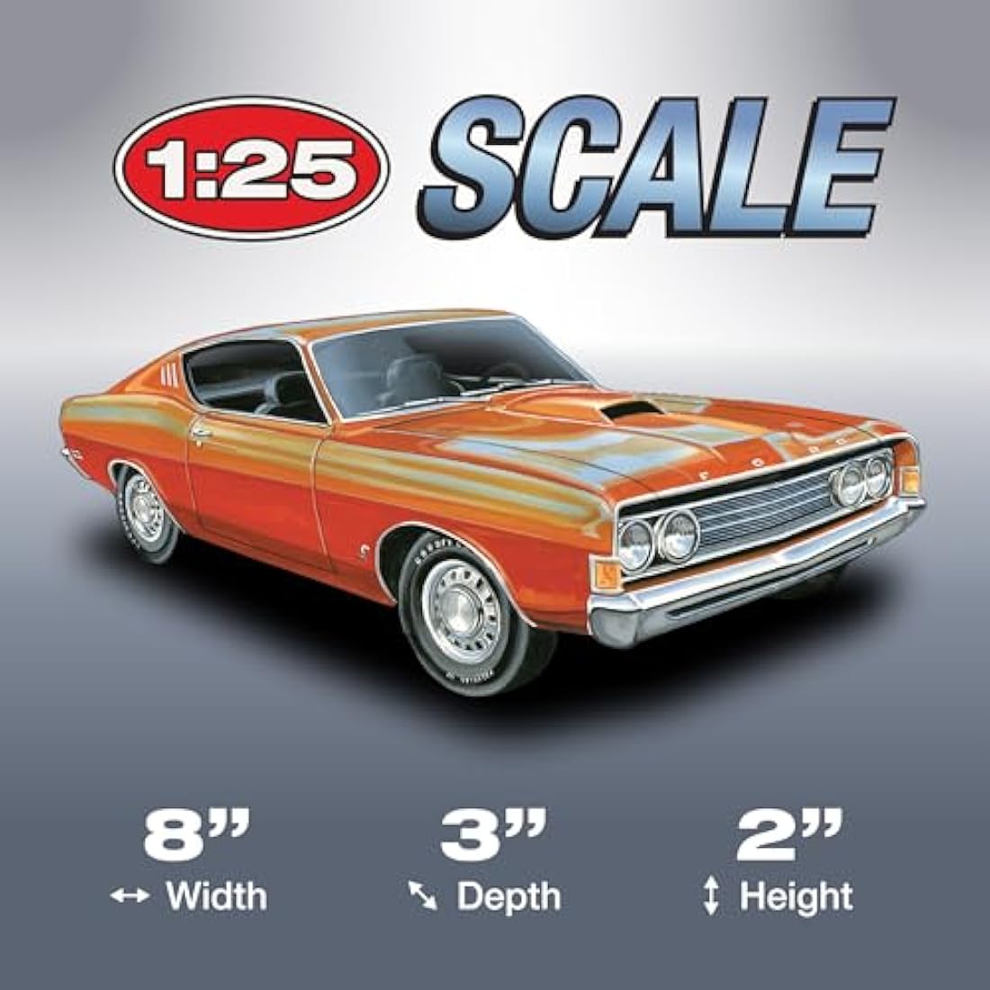 AMT 1969 Ford Torino Cobra Fastback 1:25 Scale Model Car Kit AMT1217