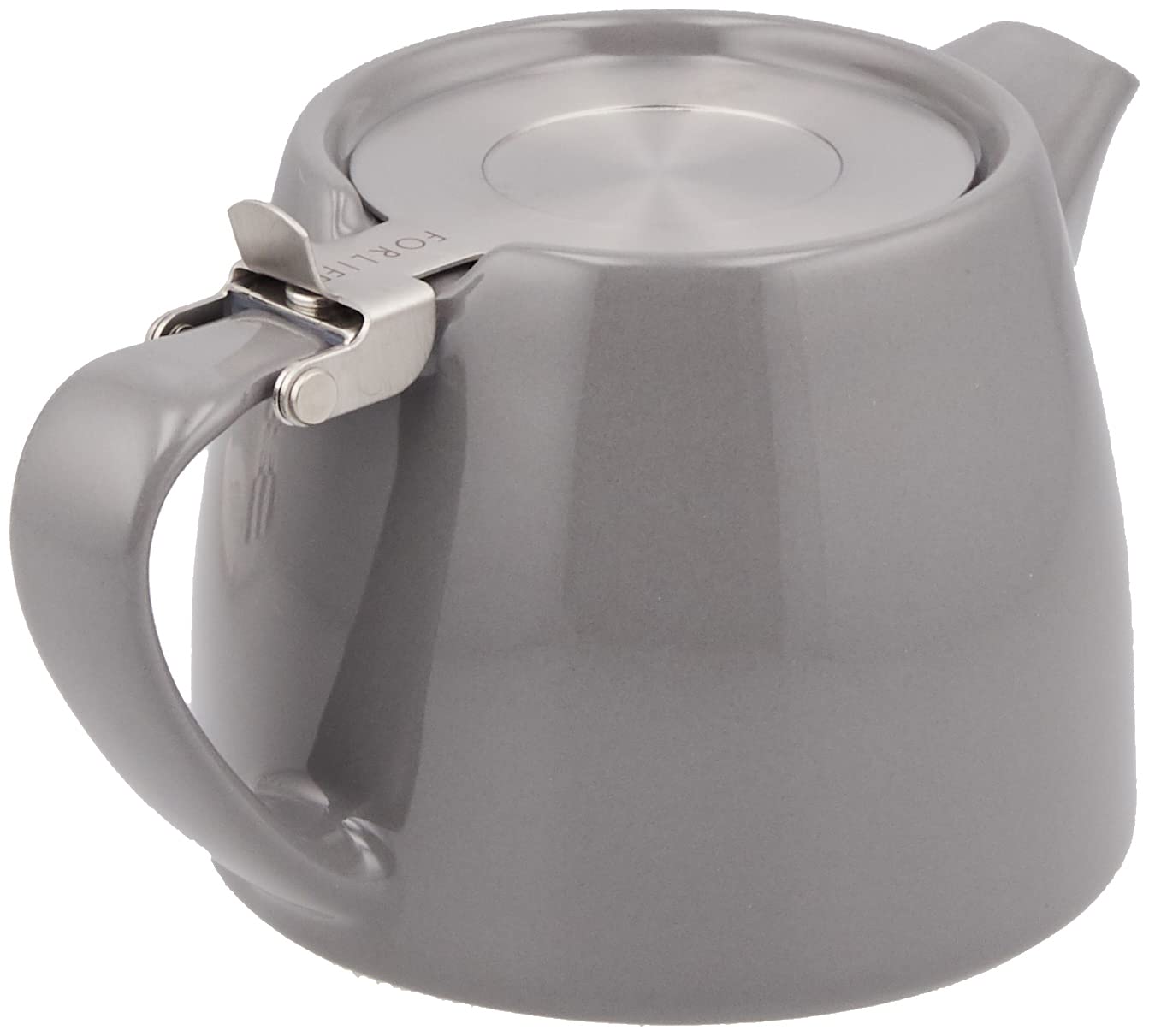 Forlife Stump Teapot – 0.4L Grey Lead-Free Ceramic Loose Leaf Teapot