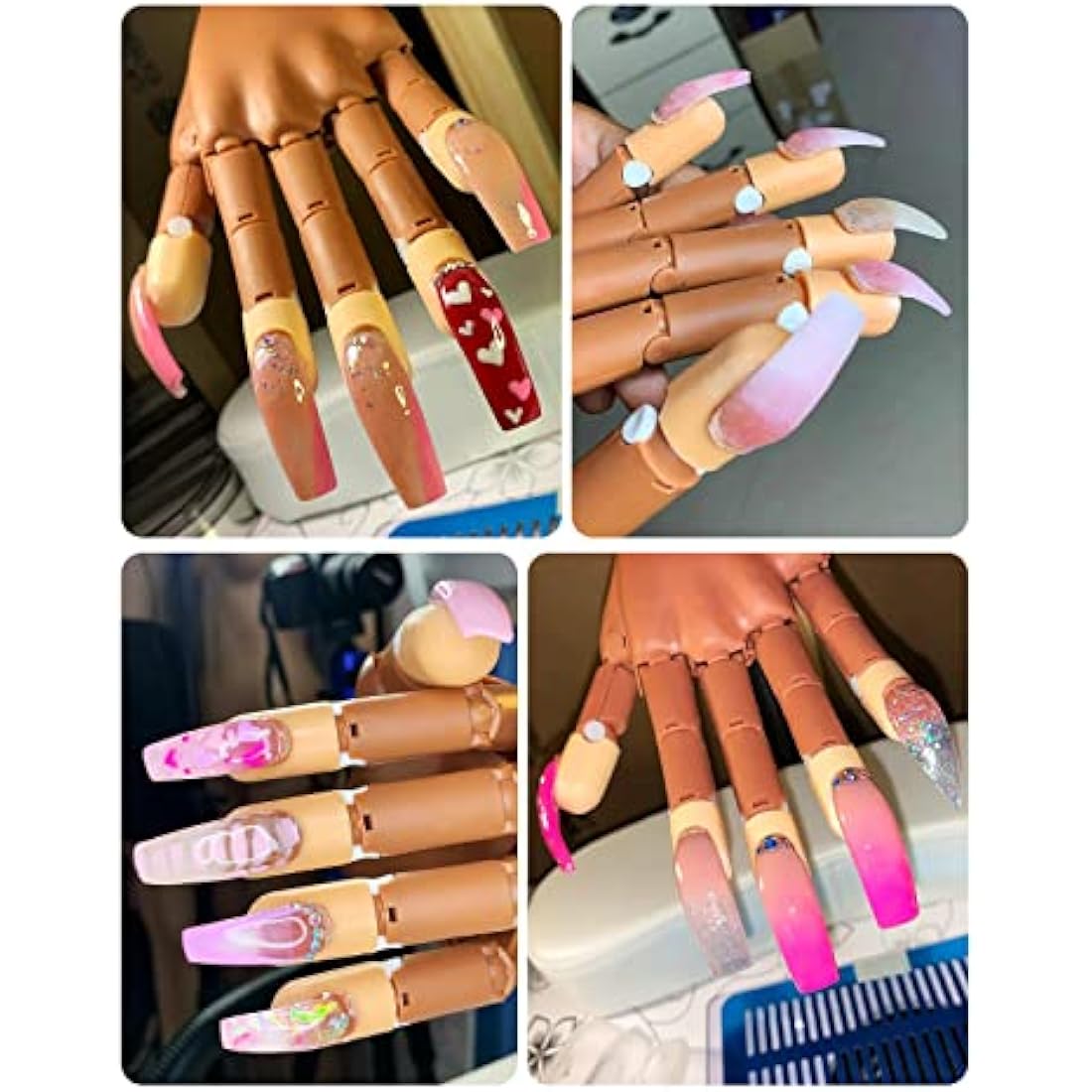 Acrylic Nail Practice Hand – Flexible Manicure Model