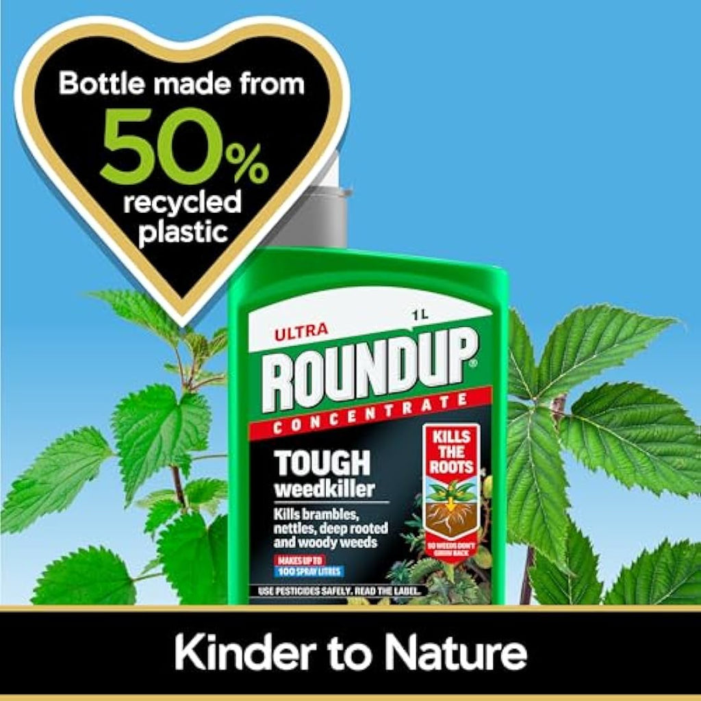 Roundup Tough Weedkiller Concentrate - 1L Bottle Makes 100L - Jolof Store