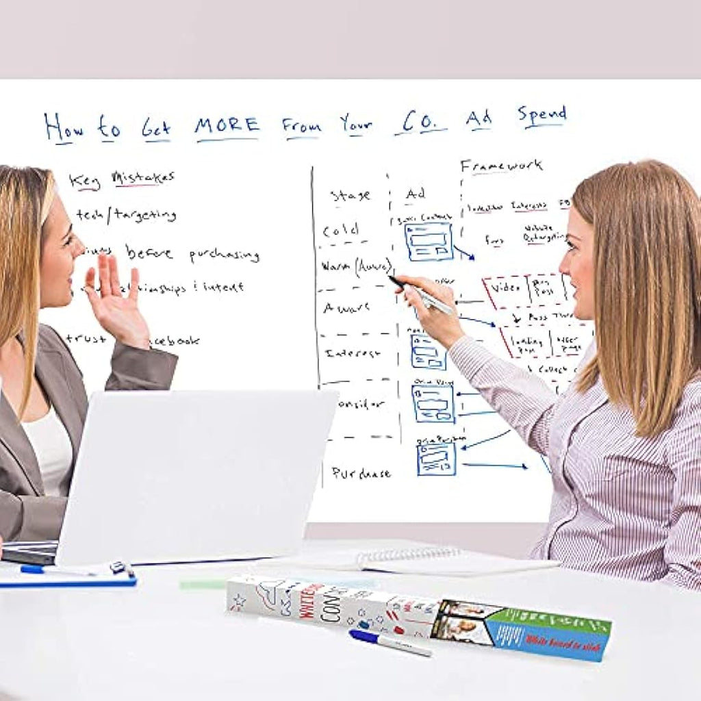 Self-Adhesive Dry Erase Whiteboard Sticker Roll - 2 Pack