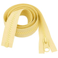 20" 51cm Pale Yellow Chunky Zip - Heavy-Duty Open-Ended Separating