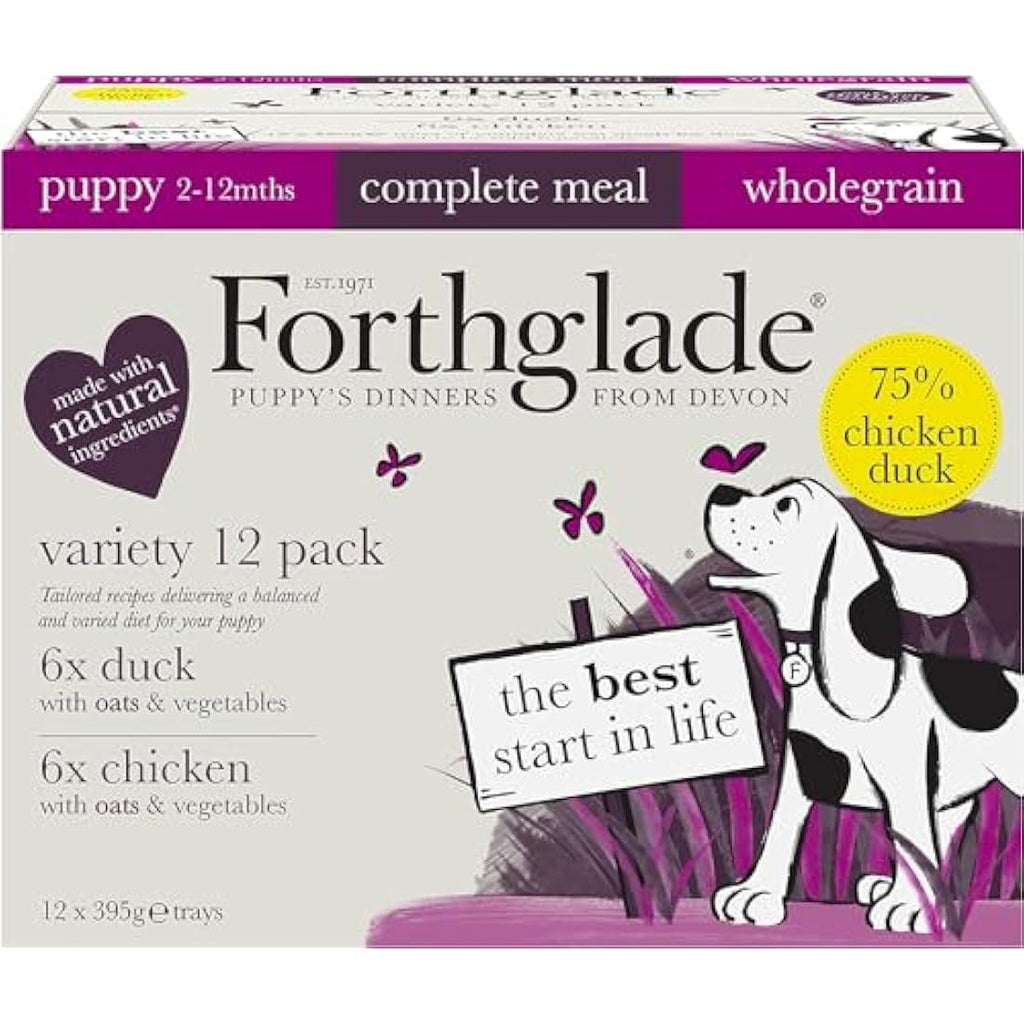 Forthglade Puppy Wet Dog Food Variety Pack - Chicken & Duck (12 x 395g)