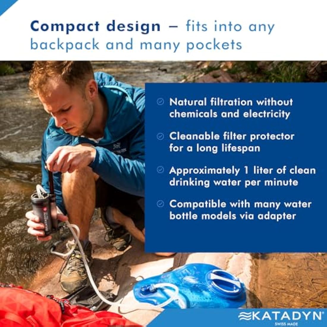 Katadyn Hiker Pro Transparent Water Filter – Portable Pump Purifier