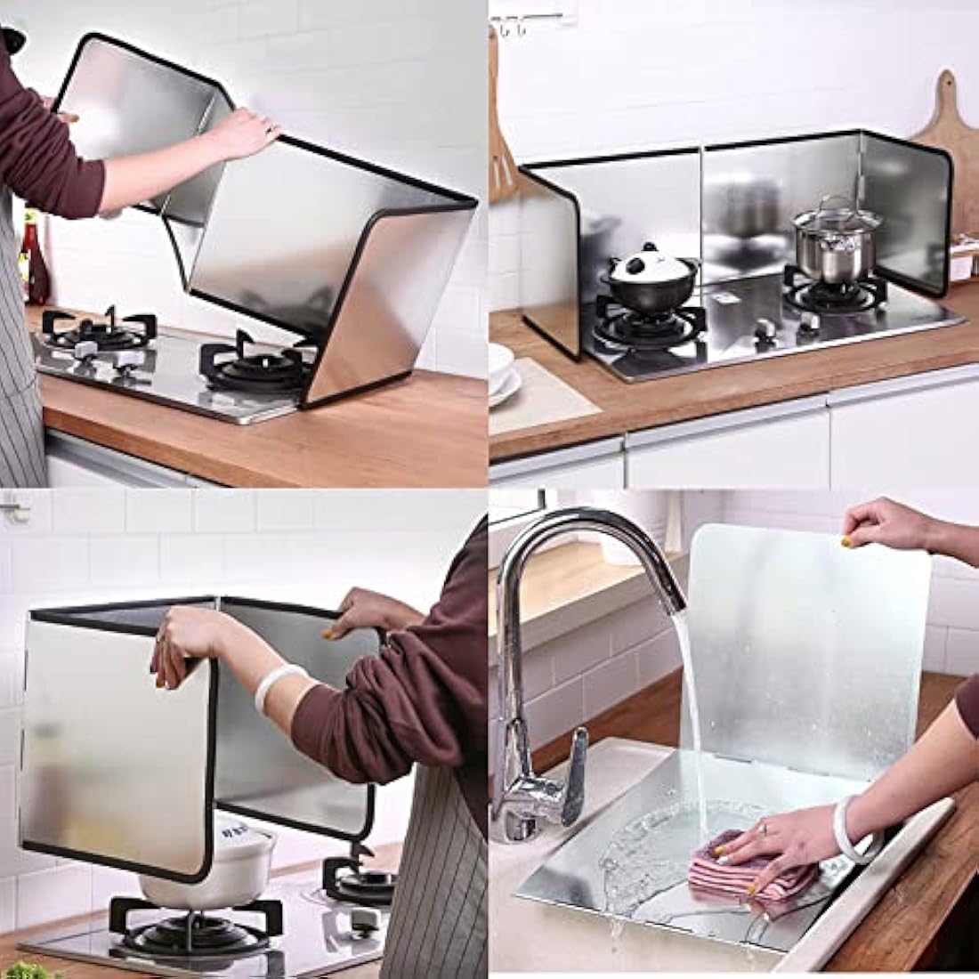 Stainless Steel Stove Splatter Guard – Foldable Oil Shield