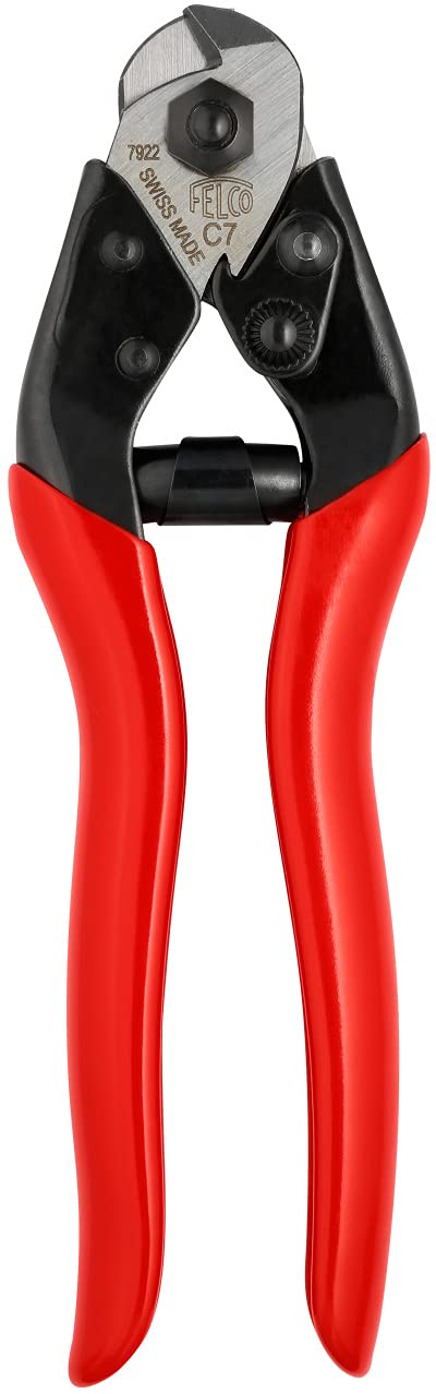 Felco C7 One-Handed Wire Cutter | 7mm Triangular Cable Cutting Tool