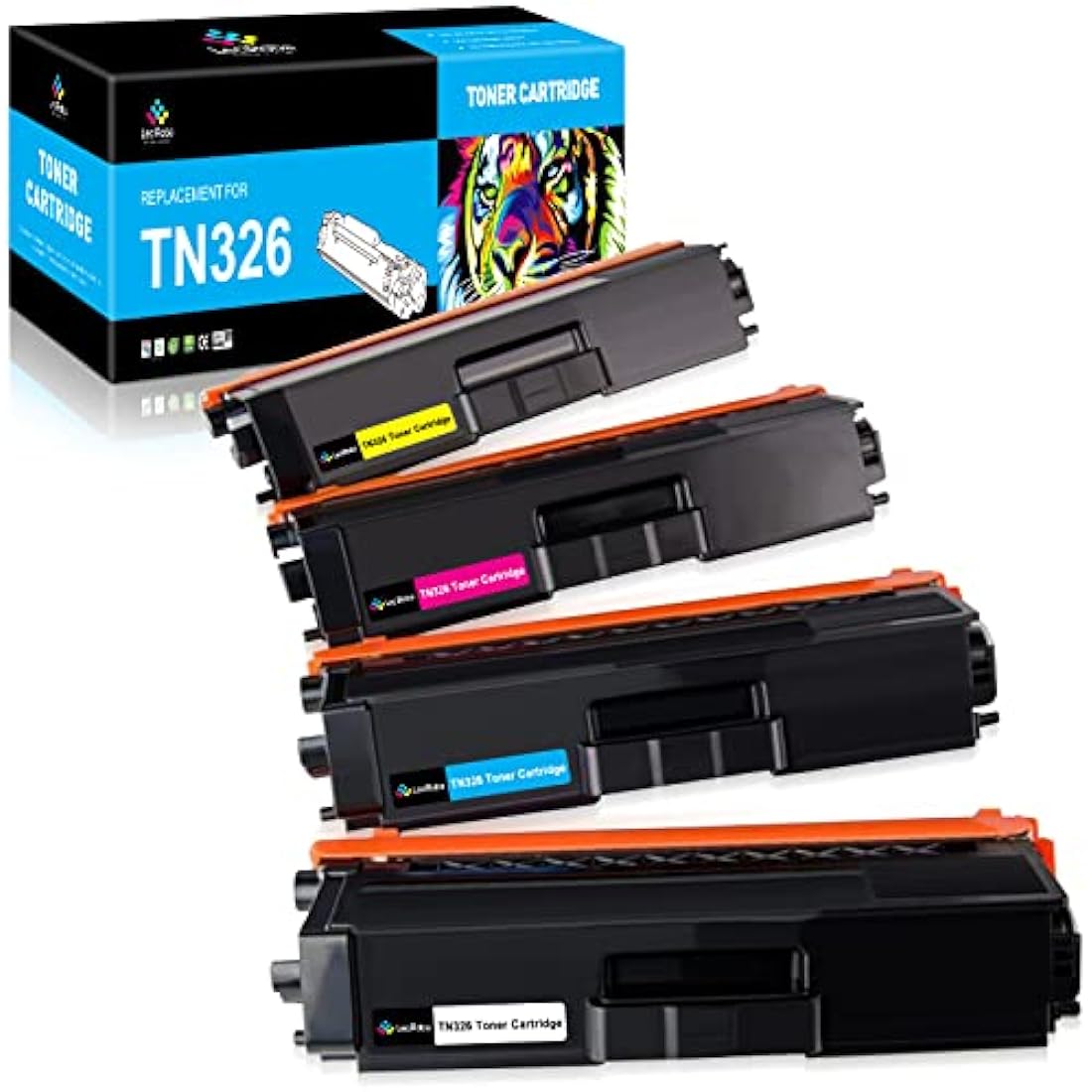 LeciRoba TN326 Compatible Toner 4-Pack for Brother HL-L8350CDW MFC-L8850CDW