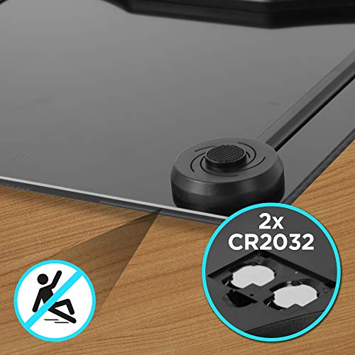 Duronic Digital Bathroom Scales – 200kg Capacity Non-Slip Black