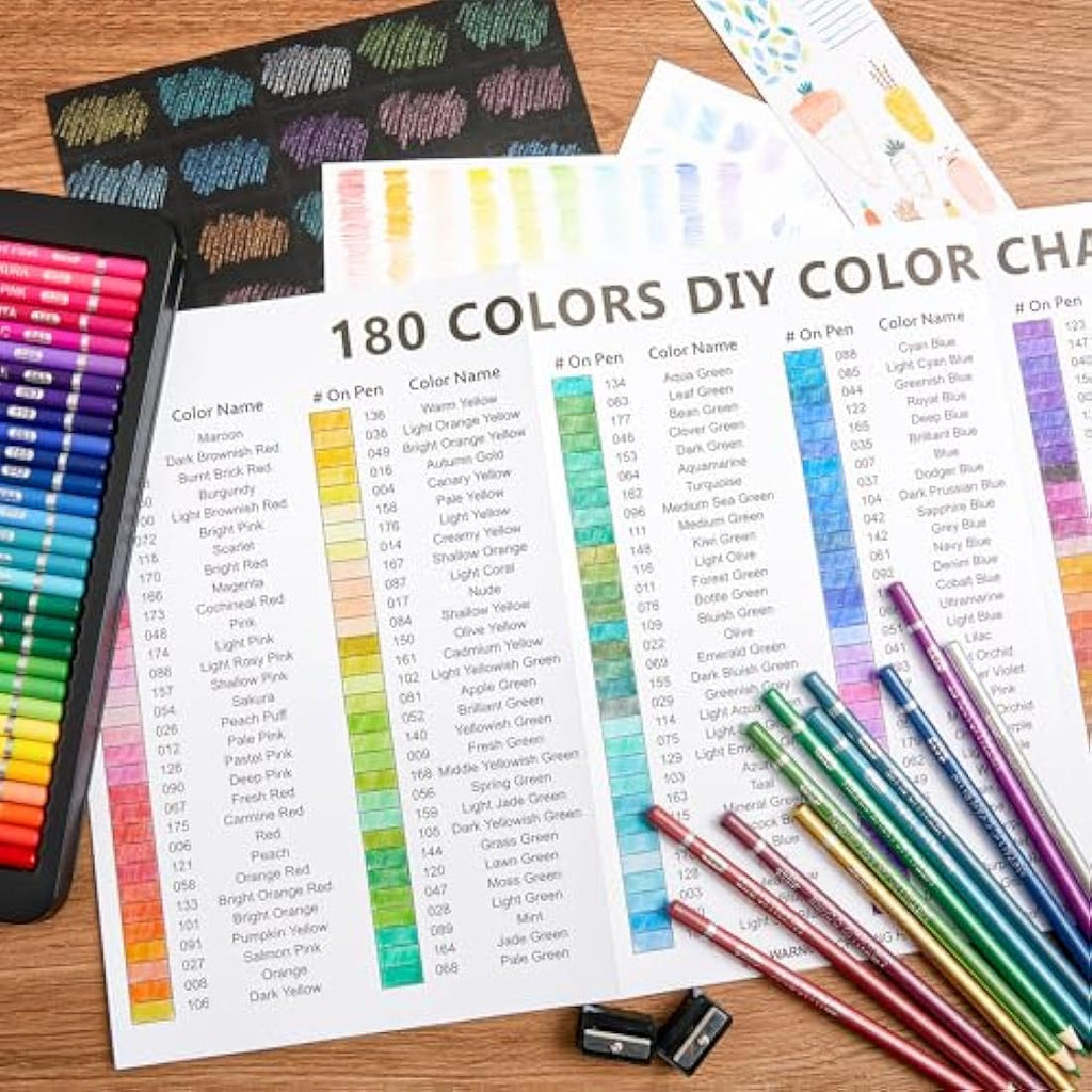 Shuttle Art 180 Coloured Pencils Set – Soft Core Drawing Pencils