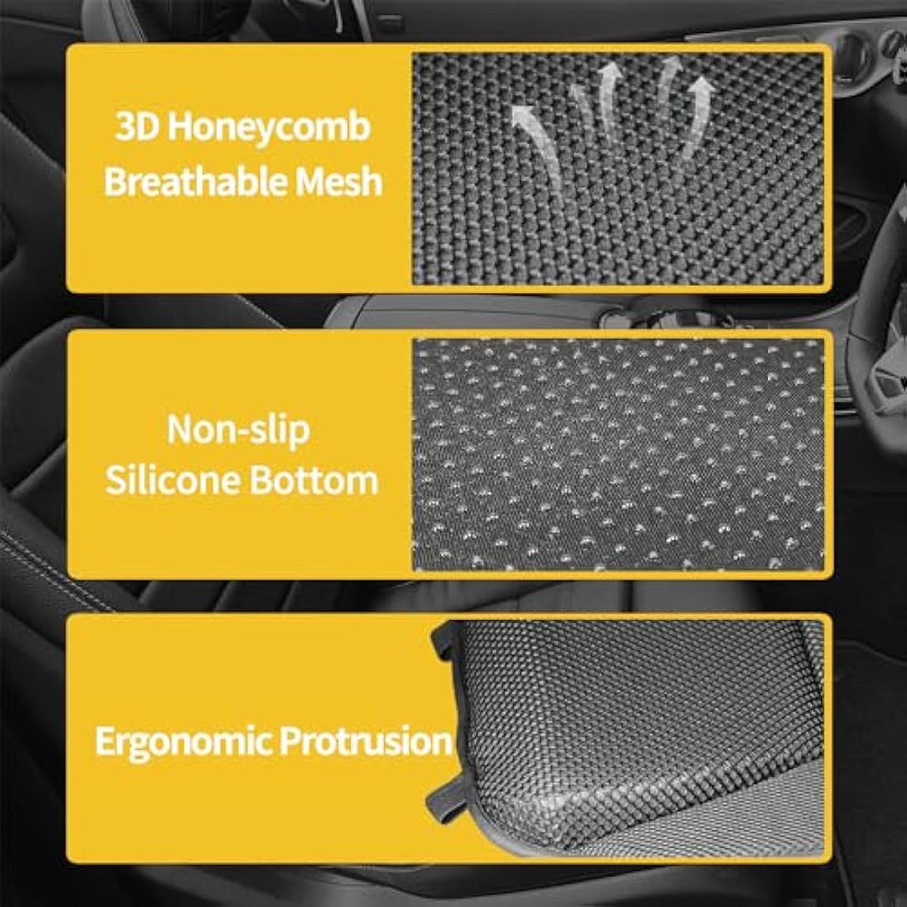 Memory Foam Wedge Car Seat Cushion for Driving – 4 Inch