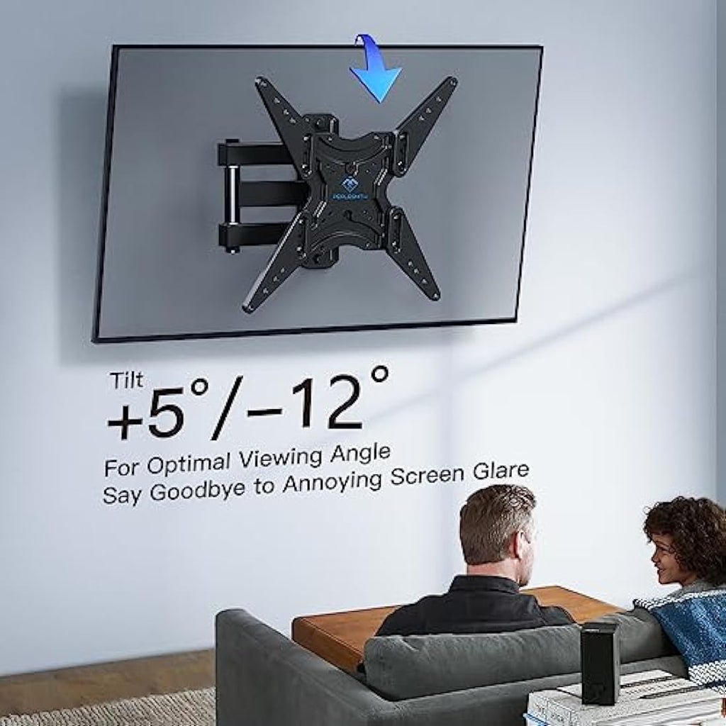 PERLESMITH TV Wall Mount | Swivel & Tilt Bracket for 26-60 Inch TVs