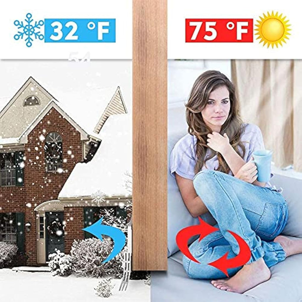 Hulameda Silicone Door Draft Excluder – 2" x 39" Adhesive Seal Strip