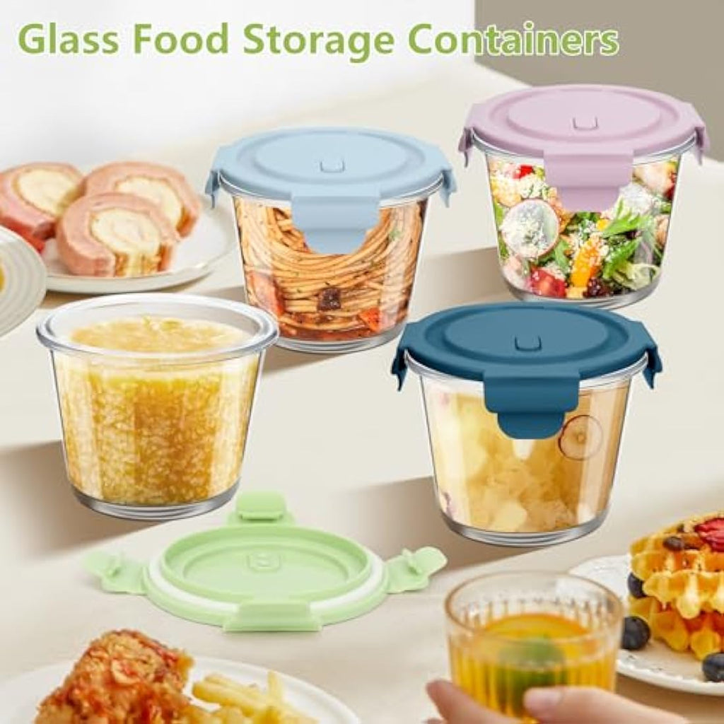 Glass Food Storage Containers – 710ml Airtight Meal Prep, 4PCS