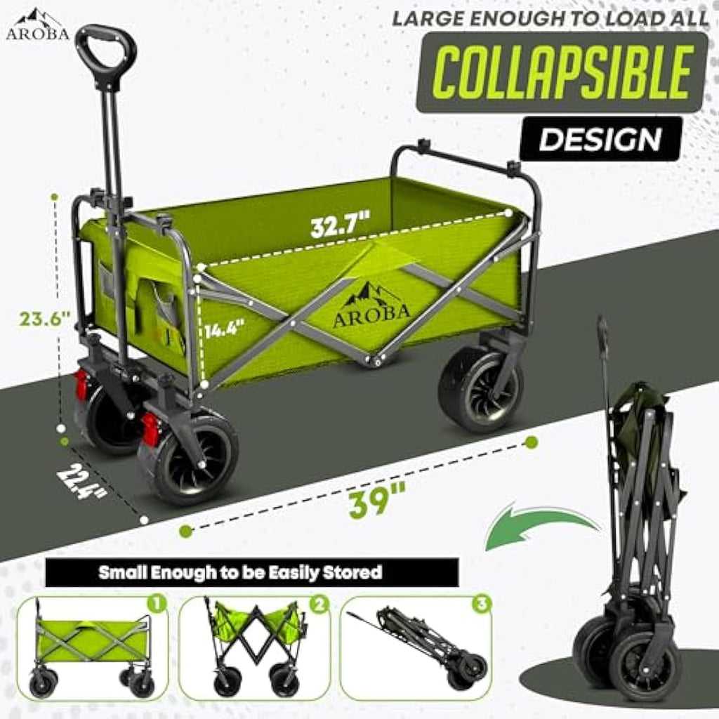 Jolof Store Heavy Duty Folding Festival Trolley - 300L All-Terrain Wagon