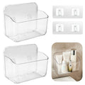 KITERI 2-Pack Adhesive Shower Caddy – No-Drill Plastic Bathroom Shelves