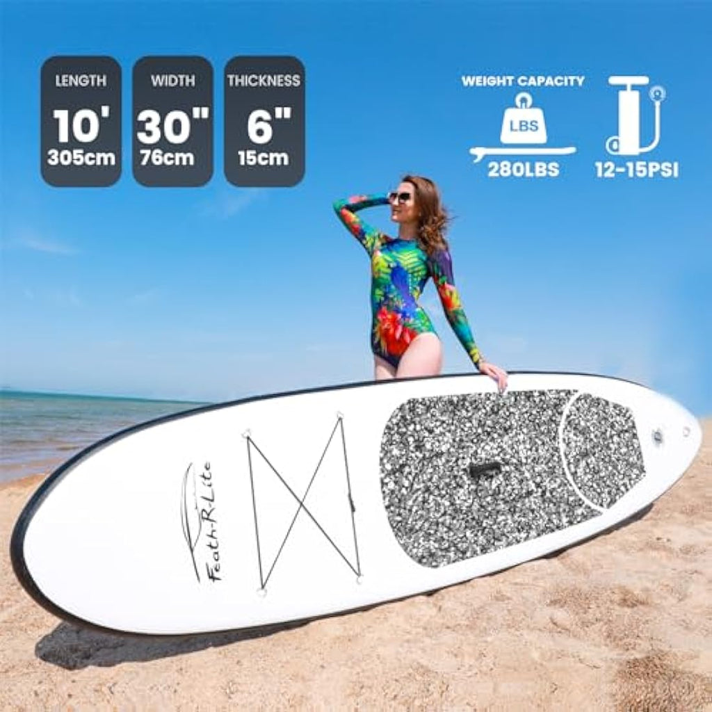 FEATH-R-LITE Inflatable Stand Up Paddle Board – Ultra-Light SUP Kit