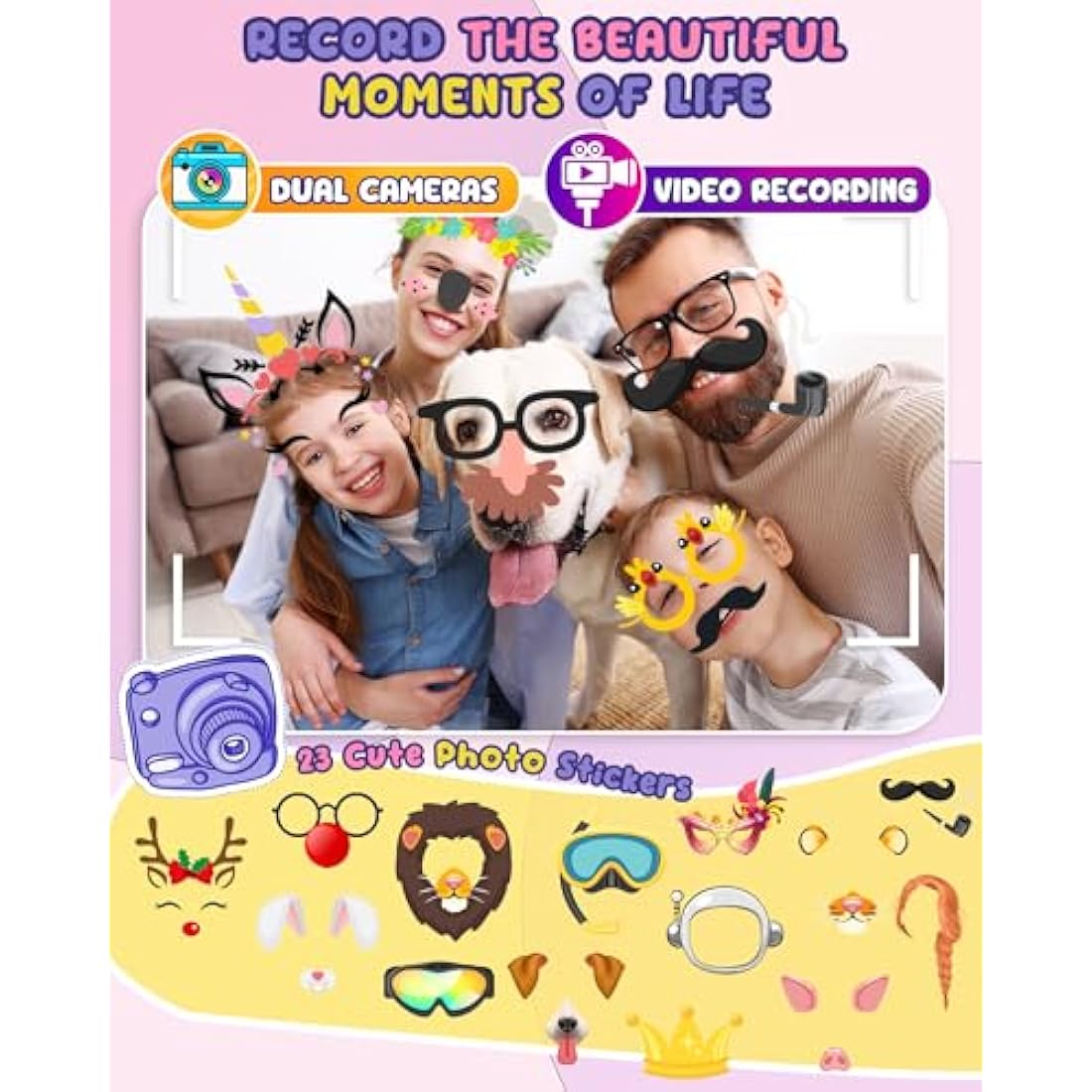 UCIDCI Kids Toy Phone with Dual Camera, MP3 Music Player and 13 Games