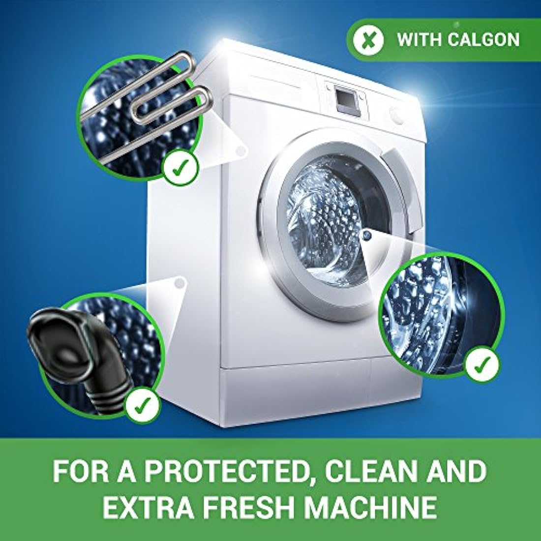 Calgon 4-in-1 Water Softener Tabs | Limescale Remover, 15 Count