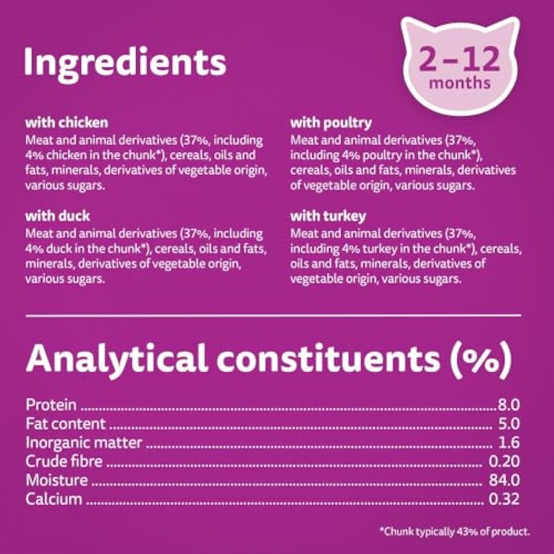 Whiskas Junior Poultry Selection in Jelly Wet Kitten Food - 84 x 85g