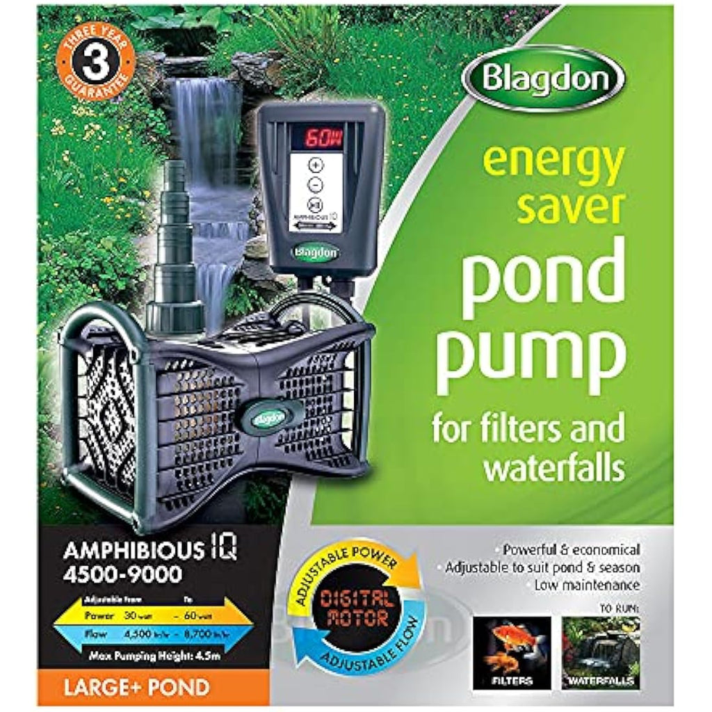 Blagdon Amphibious IQ Pond Pump | Energy Saving 4500-9000 LPH