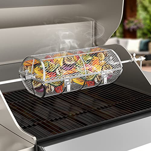 Onlyfire Stainless Steel Rotisserie Grill Basket for French Fries & Beans