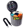 igadgitz home Round Yarn Storage Bag – Portable Knitting & Crochet Bag