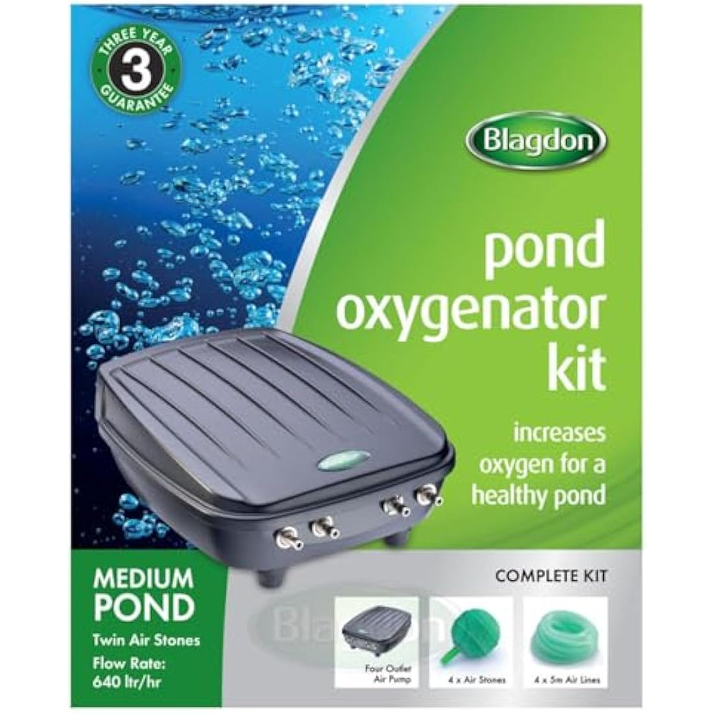 Blagdon Pond Water Oxygenator Kit | 4 Outlet Aeration Pump for 4000L Ponds