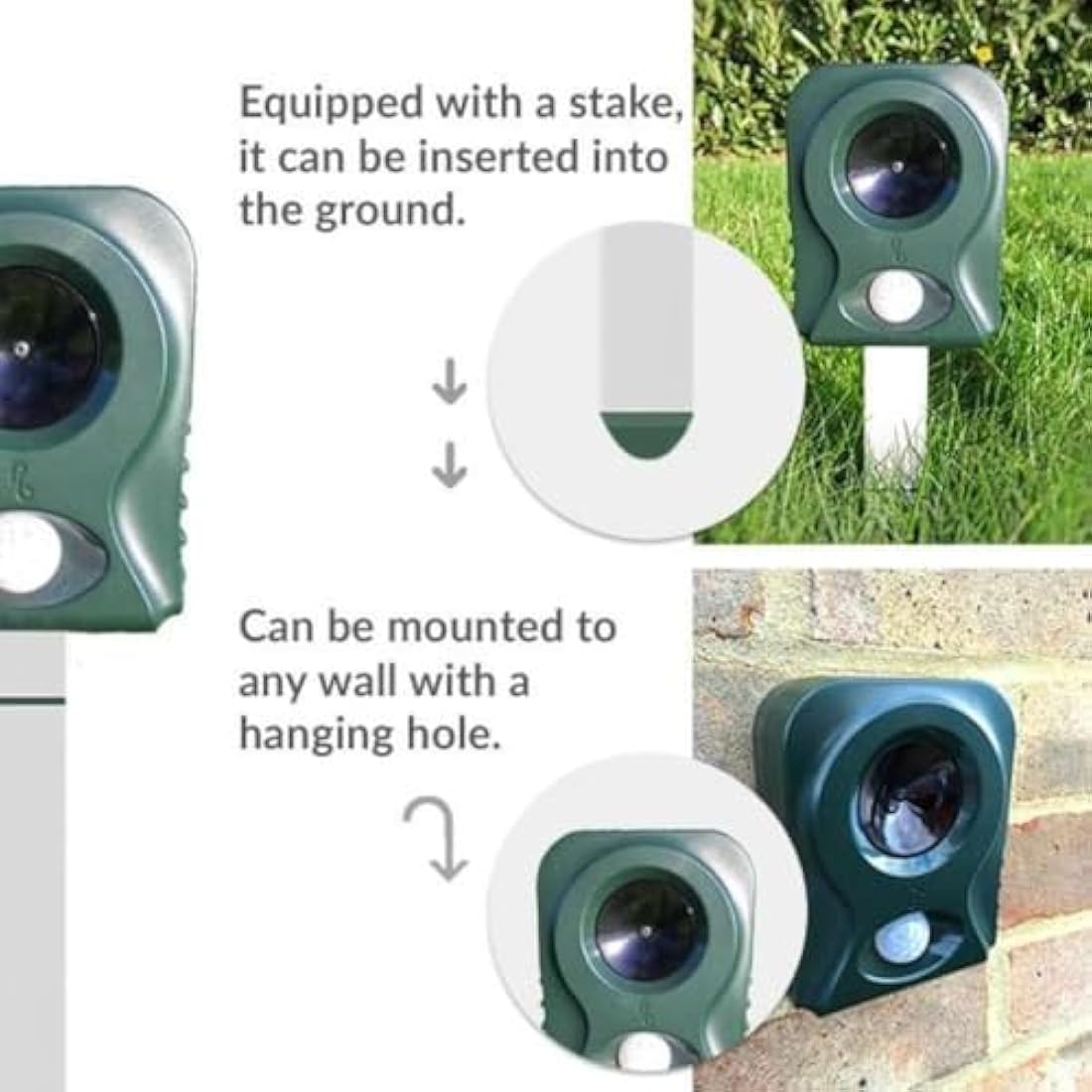 Pestbye V2 Battery Operated Ultrasonic Cat Repellent - Garden Scarer
