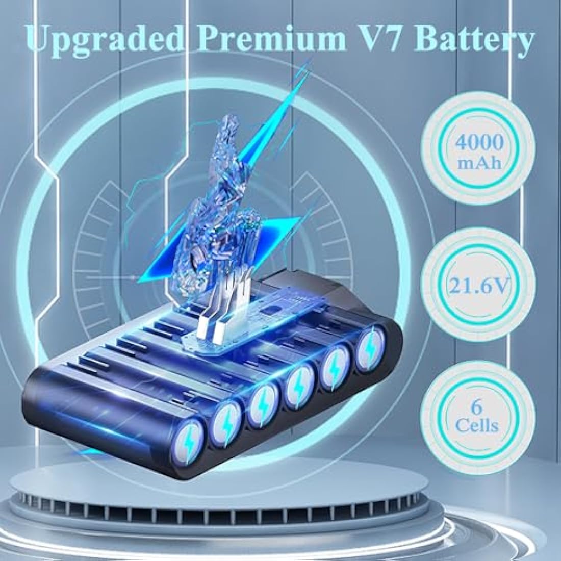 DTK Dyson V7 Replacement Battery | 21.6V 4000mAh SV11 Vacuum Battery